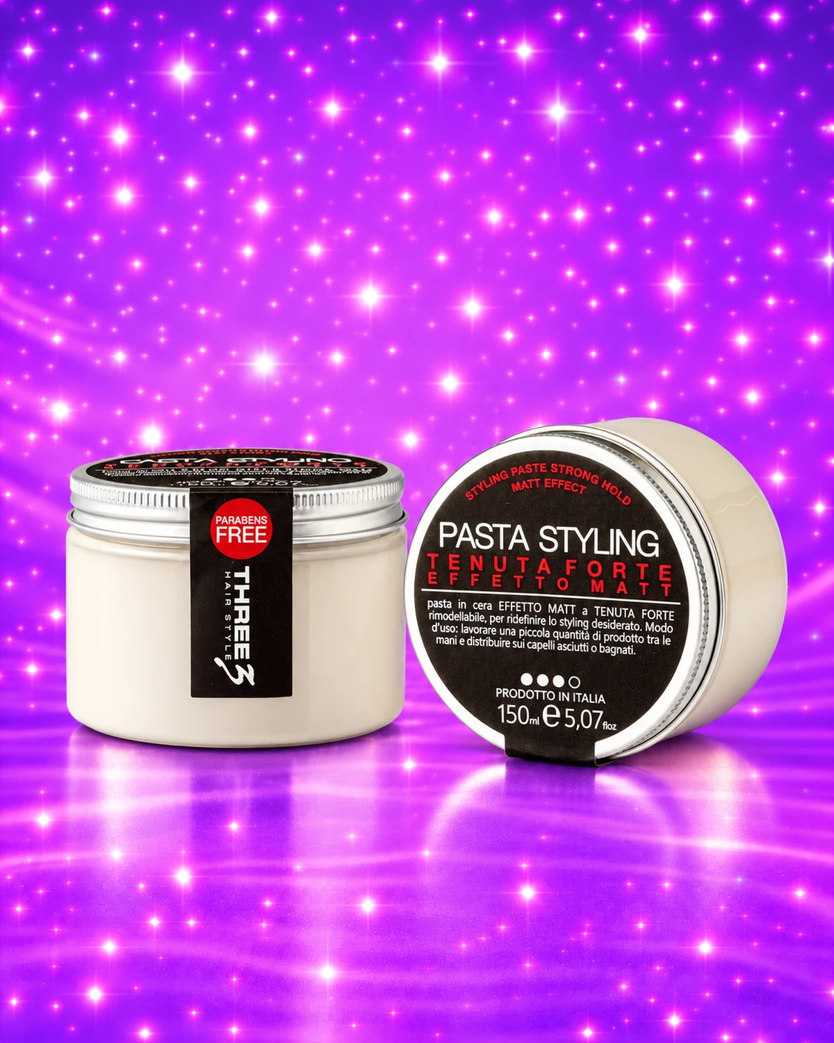 Styling-Wachs mit starkem Halt – Three Hairstyle